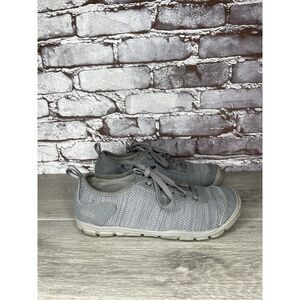 Keen Gray Textile Knit Lace Up Athletic Sneakers Shoes Women Sz 7M US/37.5EU